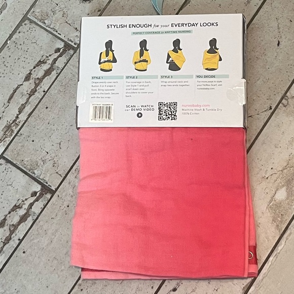 NÜROO NURSING SCARF New in Packaging. Salmon Ombré - Picture 2 of 3